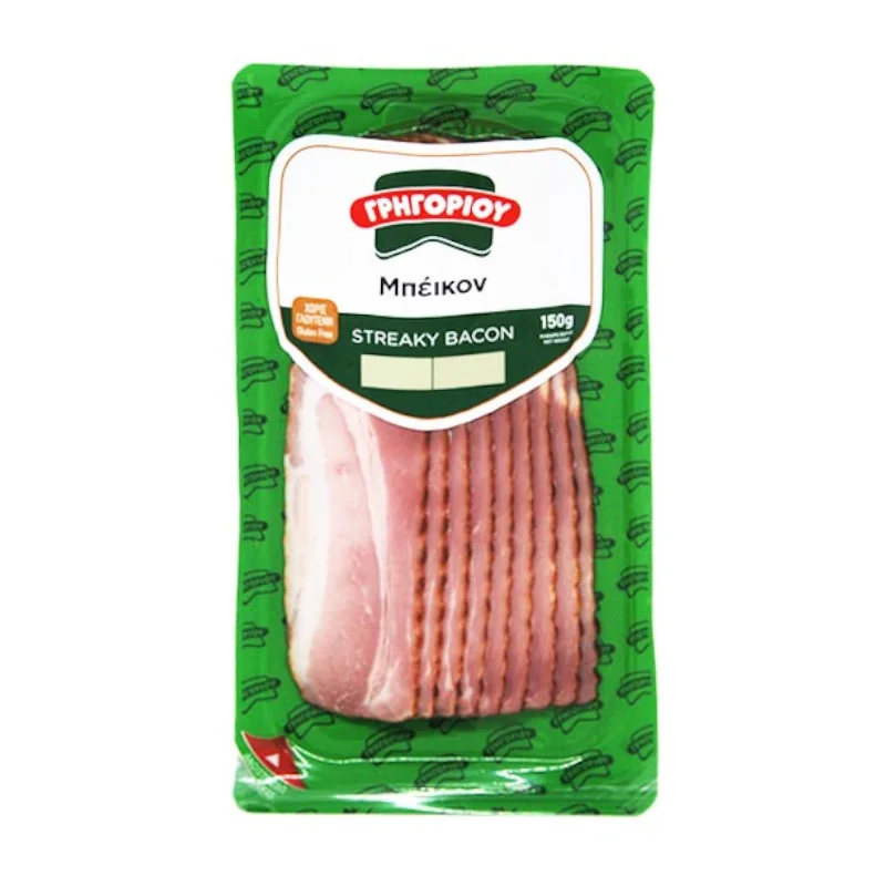 Gregoriou Streaky Bacon 150G